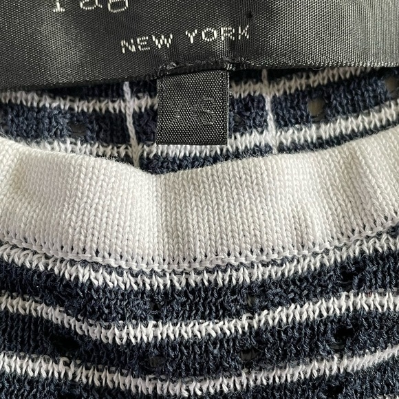 Rag & Bone Navy White Striped 100% Cotton Perforated Pullover Sweater XXS - Picture 3 of 6